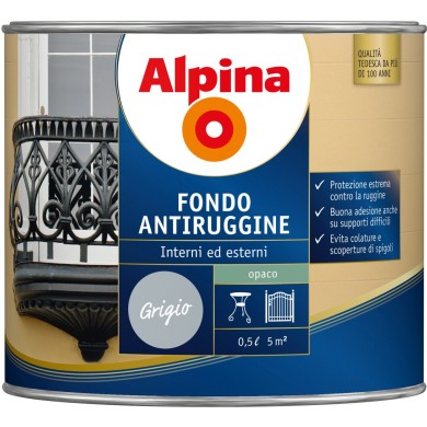 FONDO ANTIRUGGINE - ALPINA GRIGIO LT. 0.500